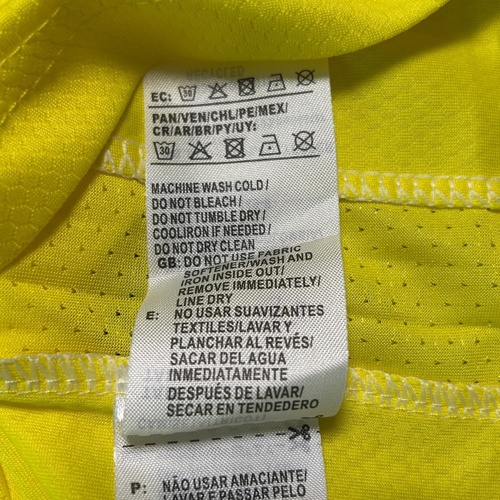 adidas Yellow Colombia Kids Soccer Jersey with Red and Blue Trim - Picture 10 of 16